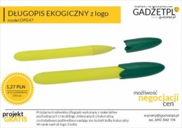 długopisy ekologiczne z logo